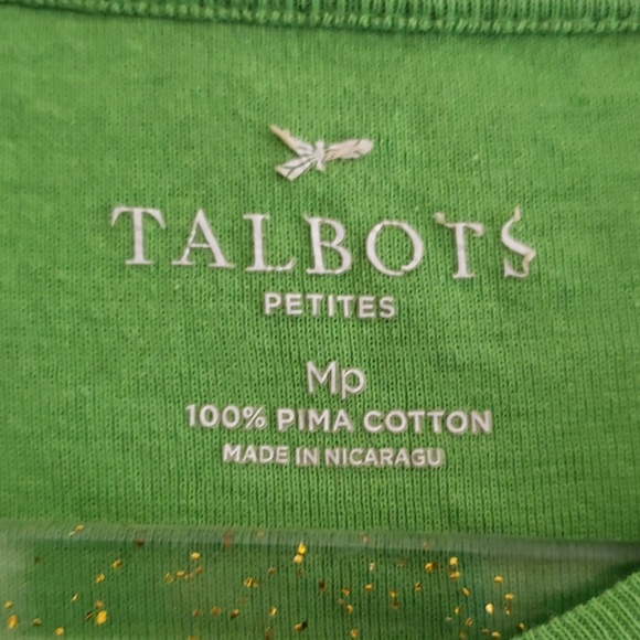 Talbots green 100% cotton tee - Picture 2 of 4